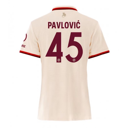 Dres Bayern Munich Aleksandar Pavlovic #45 Rezervni za Žensko 2024-25 Kratak Rukav